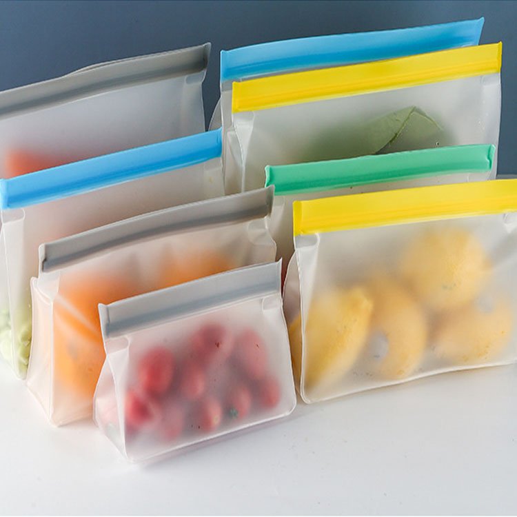 High Quality Fresh Keeping Silicone Stand Up Leak Proof Containers Reusable Storage Bag