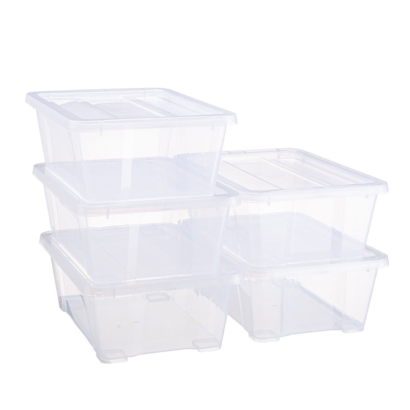 Hot selling 10l clear plastic storage box with lids for sale