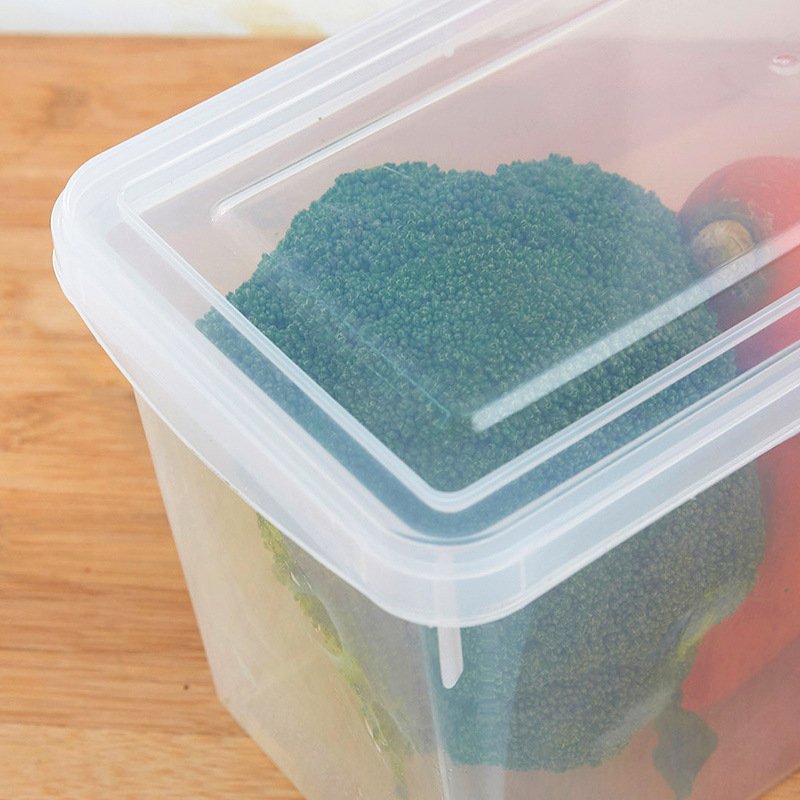 Refrigerator Storage Box Kitchen Food Keep Fresh Fridge Organizer Plastic Square Storage Containers