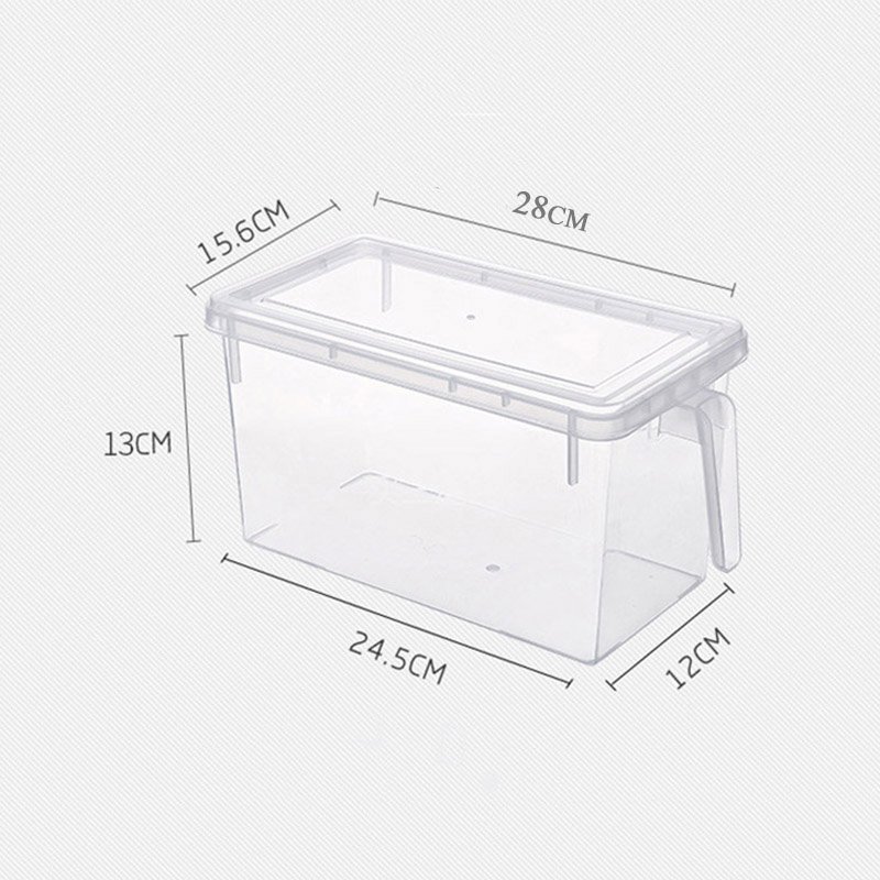 Refrigerator Storage Box Kitchen Food Keep Fresh Fridge Organizer Plastic Square Storage Containers