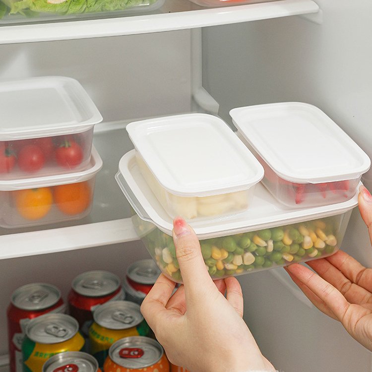 Wholesale Clear Plastic Food Storage Container Box With Lid For Fridge Freezer Cabinets Cupboard Kitchen