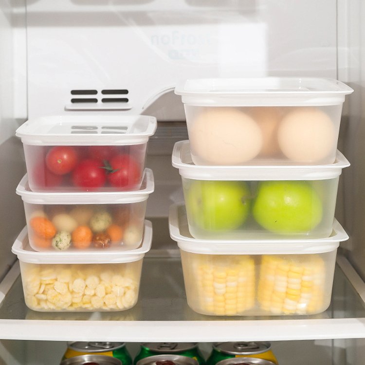 Wholesale Clear Plastic Food Storage Container Box With Lid For Fridge Freezer Cabinets Cupboard Kitchen