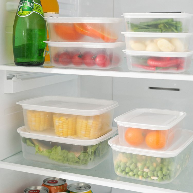 Wholesale Clear Plastic Food Storage Container Box With Lid For Fridge Freezer Cabinets Cupboard Kitchen