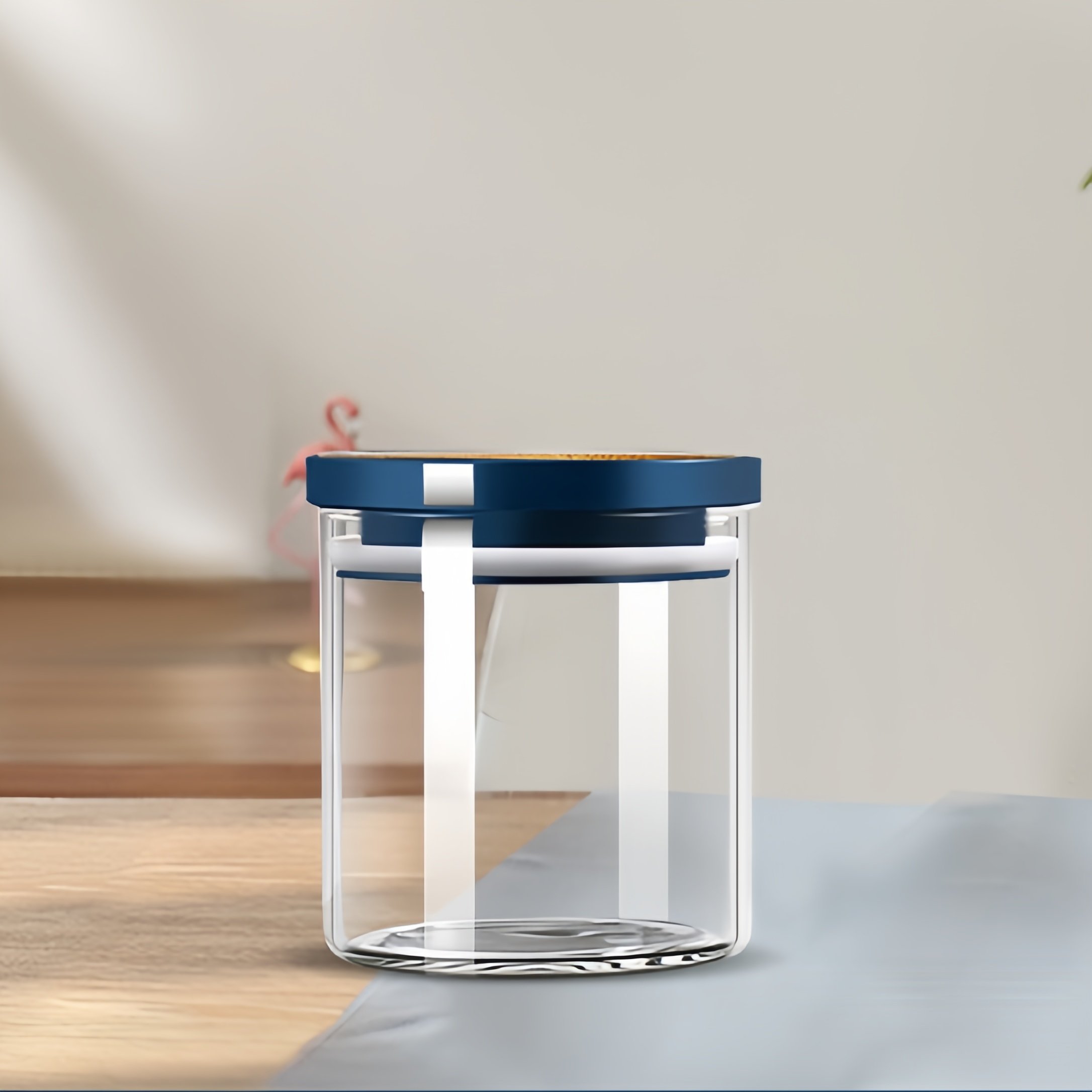 450ml Glass Kitchen Food Storage Airtight Vacuum Jars Bottle Canister with lid