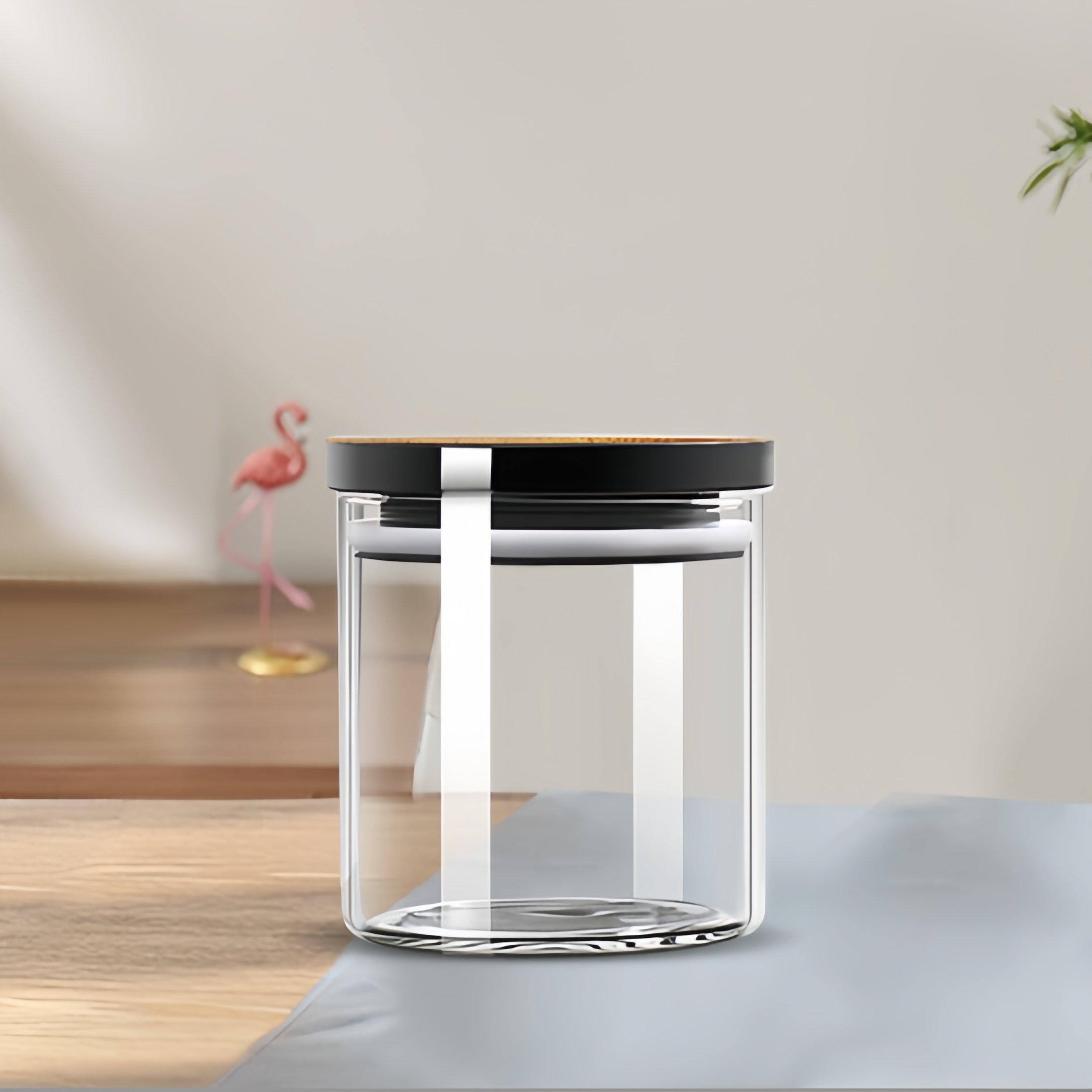 450ml Glass Kitchen Food Storage Airtight Vacuum Jars Bottle Canister with lid