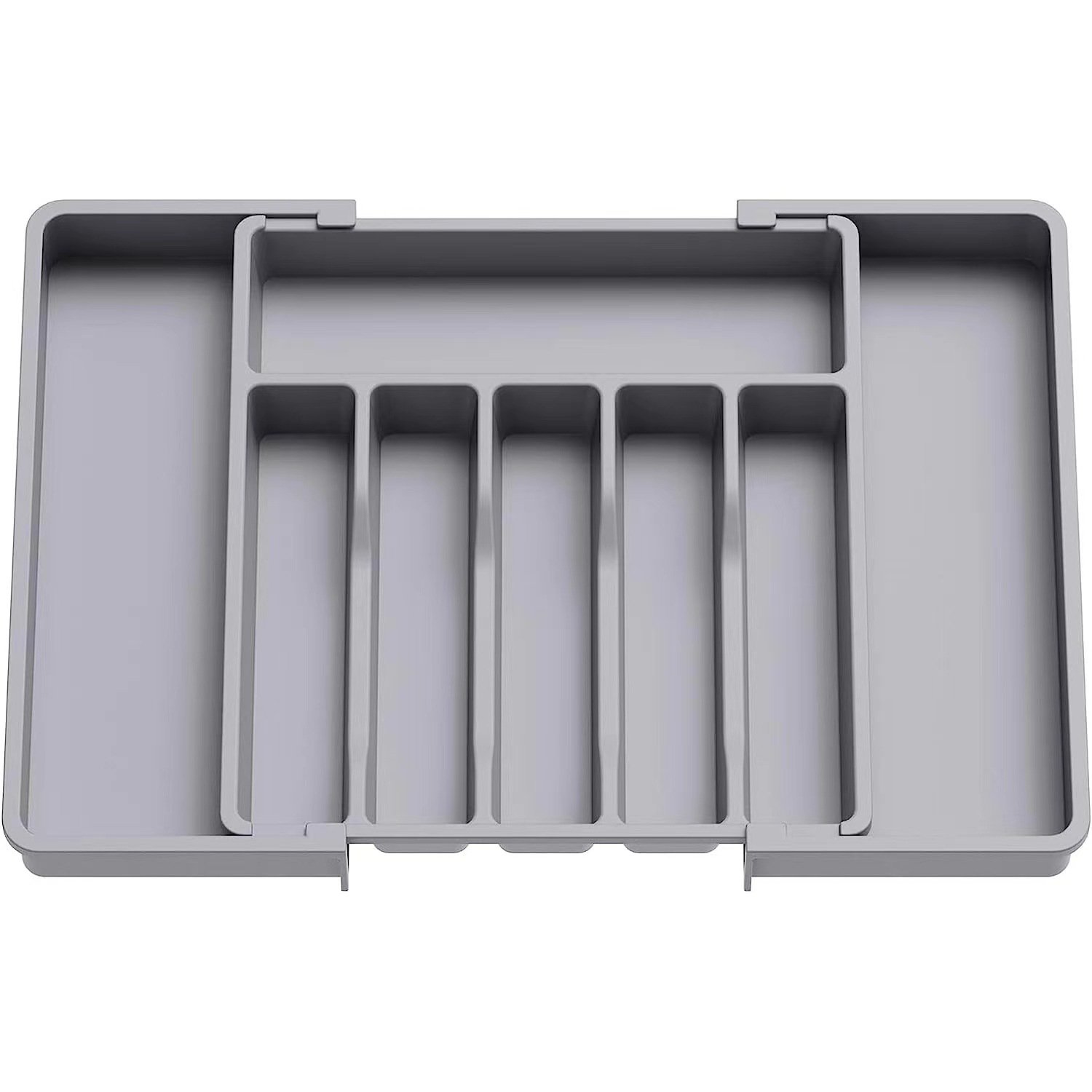 Durable Silver Case Kitchen Drawer Divider Dustproof Household Cutlery & Knife Storage Box Household Storage Rack