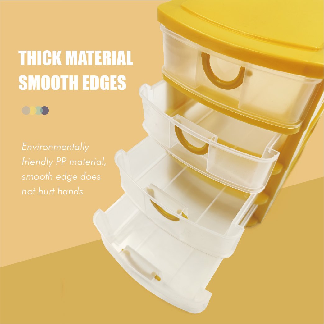 Multilayer Storage Cabinet Plastic Organizer Shelf Storage Rack Drawer Type Closet Storage Box for Home Office Bedroom