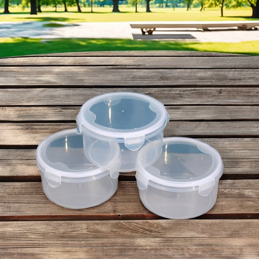 Food Grade round Food Storage Box with Lid for Household Fruit and Vegetable Storage for Lunches