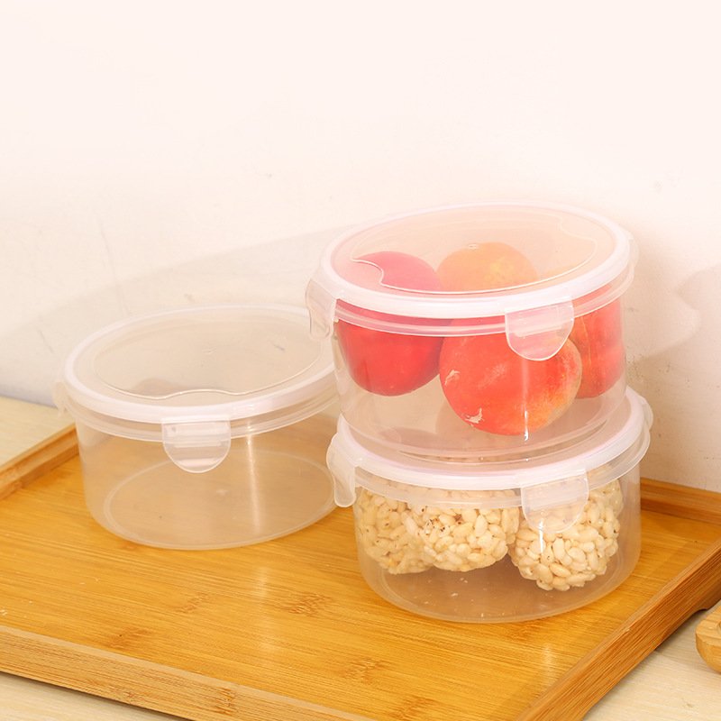 Food Grade round Food Storage Box with Lid for Household Fruit and Vegetable Storage for Lunches
