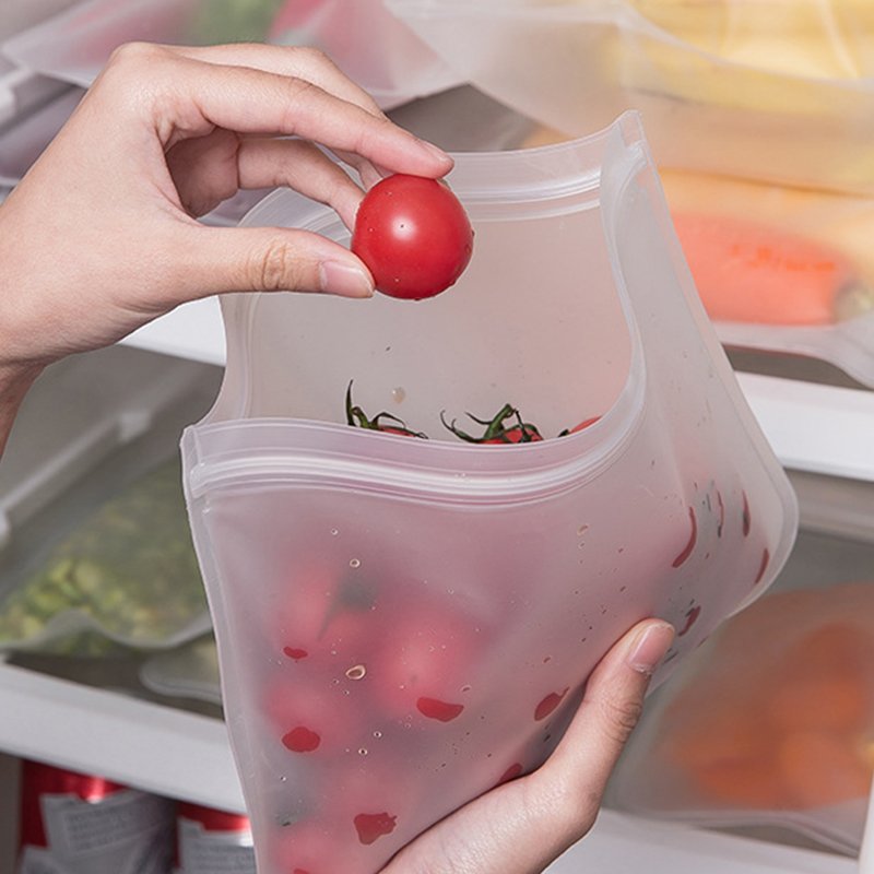 Food Storage Bags BPA FREE Freezer Bags EXTRA Thick Leakproof Lunch Plastic - 4 Size Food Container PE Multifunctional Bulk