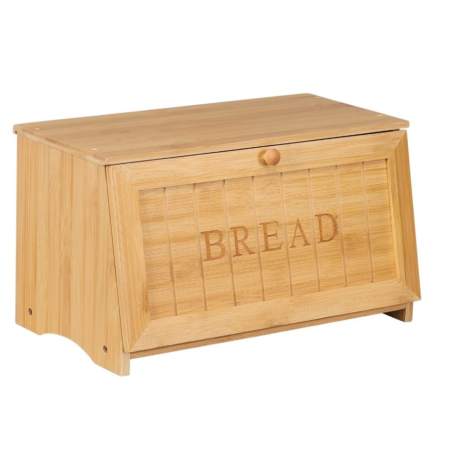 Wholesale single layer household kitchen bread storage wooden boxes food storage box