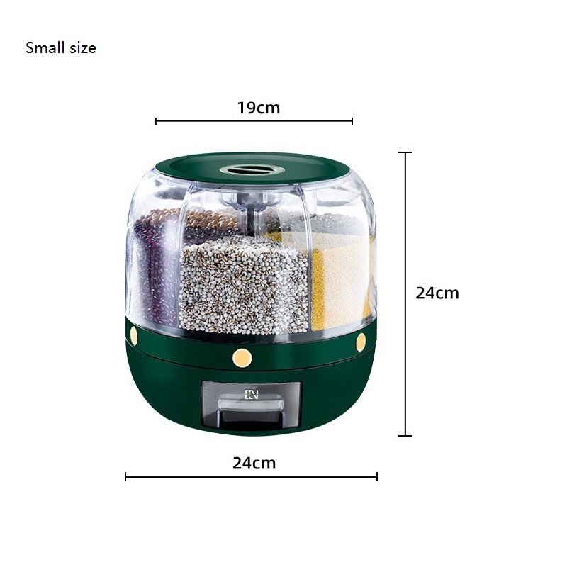 Factory wholesale Grain Storage Container With 10kg Large Capacity And Rotatable Sealed Grain Distributor Storage Boxes