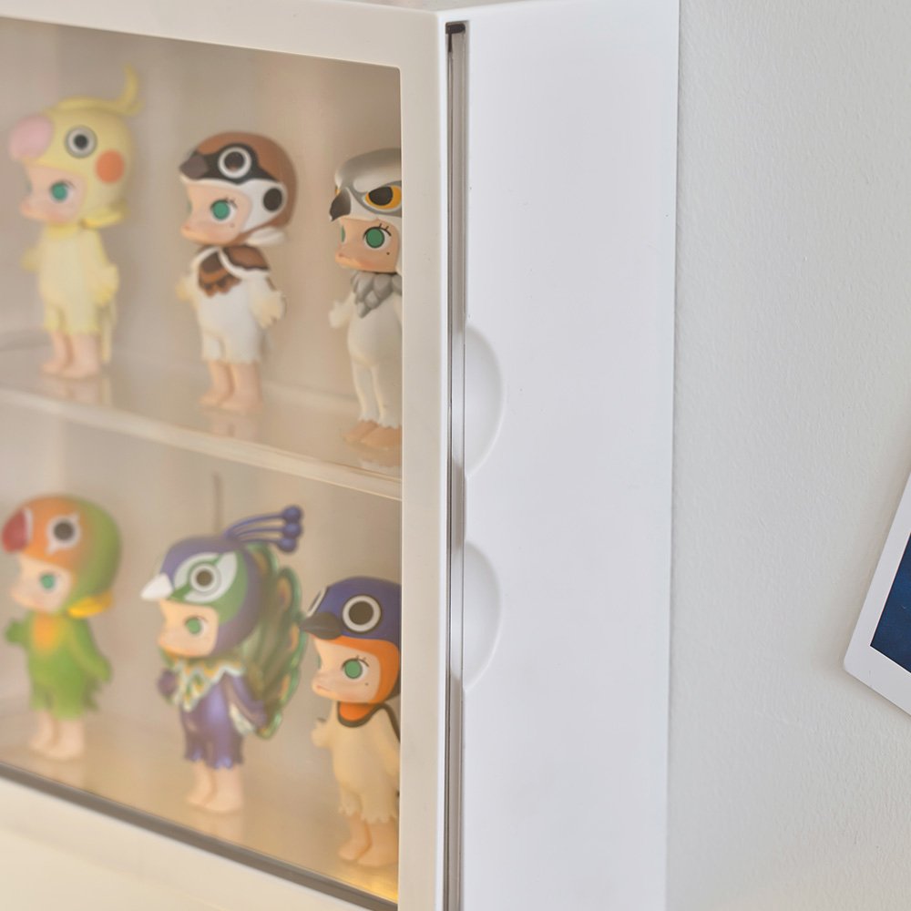 Display Cabinet for Mini Funko Pop Figures Dust-Proof Clear Wall Mounted or Desktop 5 Layer Storage Mini Toys