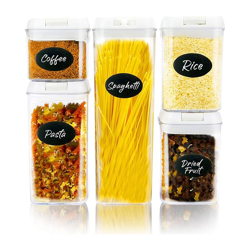 Cereal container storage set airtight food storage containers set of 5 BPA Free kitchen pantry organization pasta container