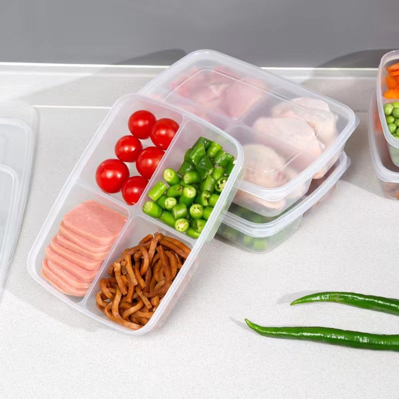 New Refrigerator storage box fresh-keeping box kitchen fruits vegetables and eggs frozen refrigerated sealed box home