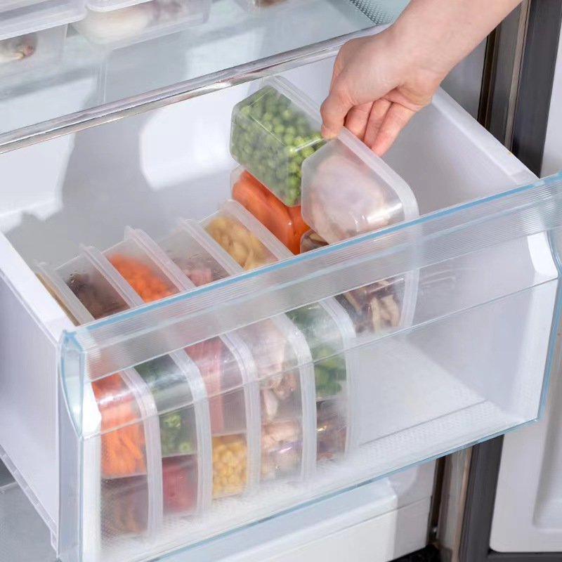 New Refrigerator storage box fresh-keeping box kitchen fruits vegetables and eggs frozen refrigerated sealed box home