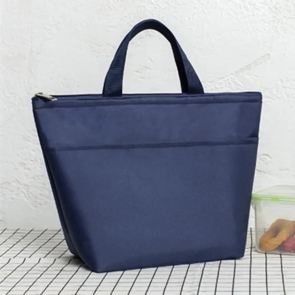 New Waterproof Oxford Lunch Bag Pouch Thickened Handbag Picnic Bag Women Kids Convenient Lunch Box Tote School Food Storage Bags