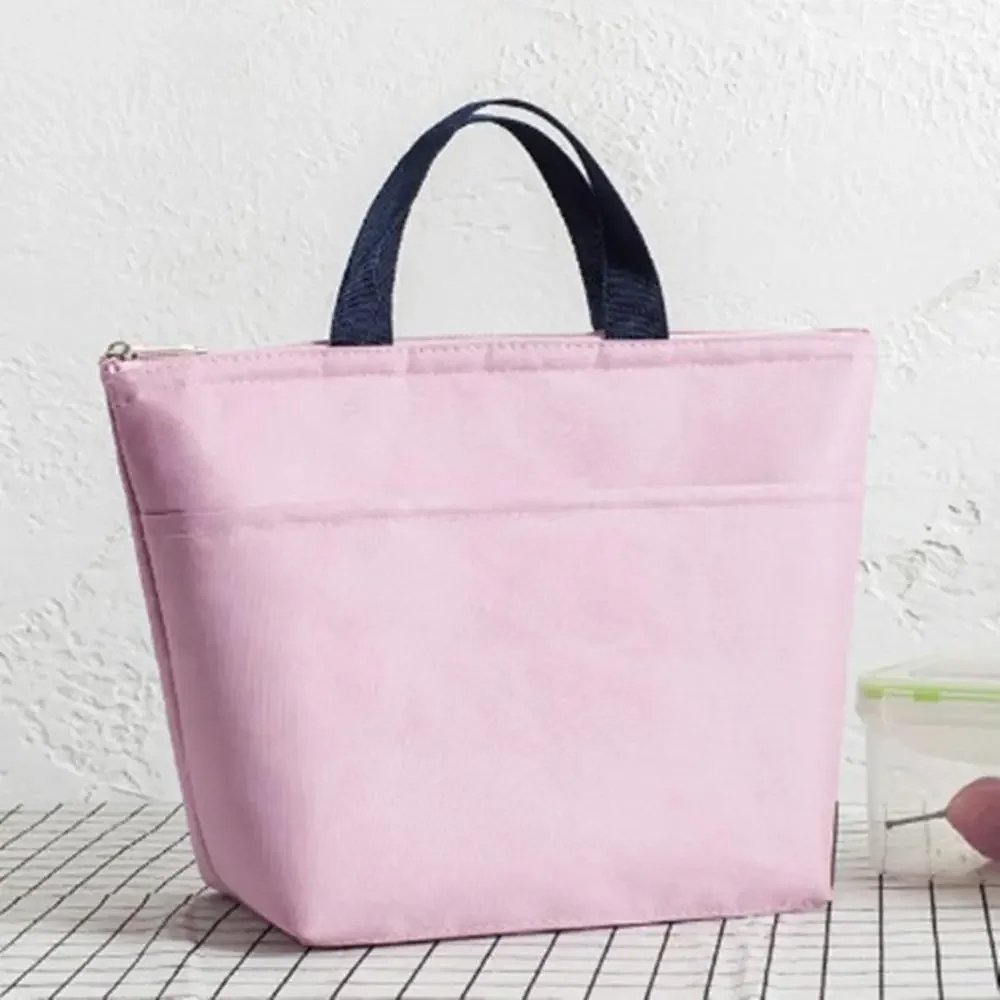 New Waterproof Oxford Lunch Bag Pouch Thickened Handbag Picnic Bag Women Kids Convenient Lunch Box Tote School Food Storage Bags