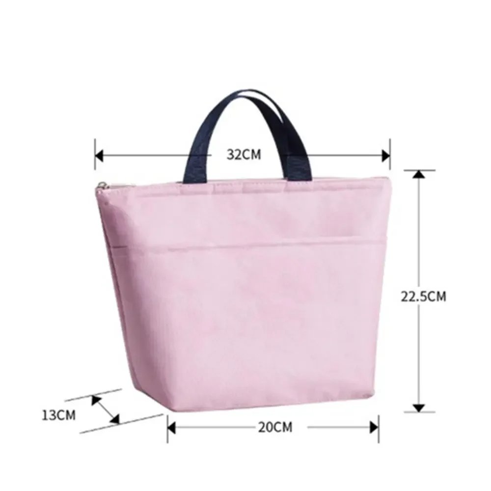 New Waterproof Oxford Lunch Bag Pouch Thickened Handbag Picnic Bag Women Kids Convenient Lunch Box Tote School Food Storage Bags
