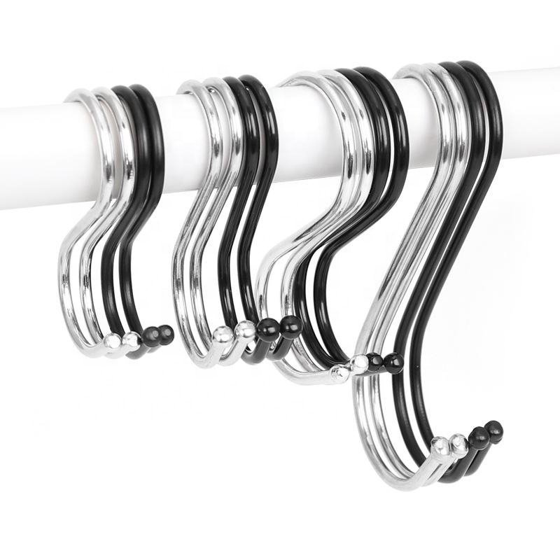 Kitchen Accessories 3 inch Space Black S Type Hooks metal stainless hook