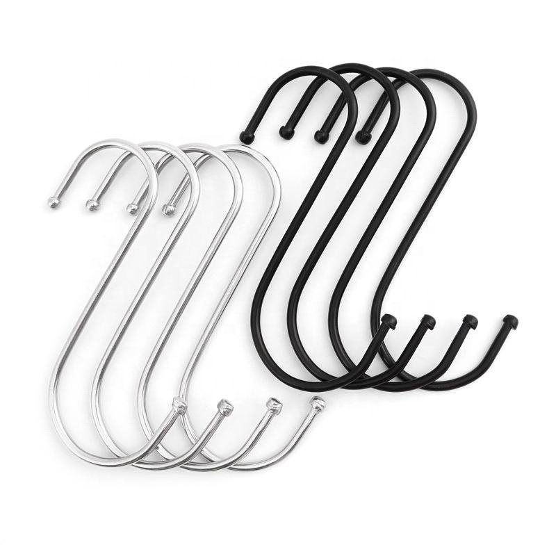 Kitchen Accessories 3 inch Space Black S Type Hooks metal stainless hook