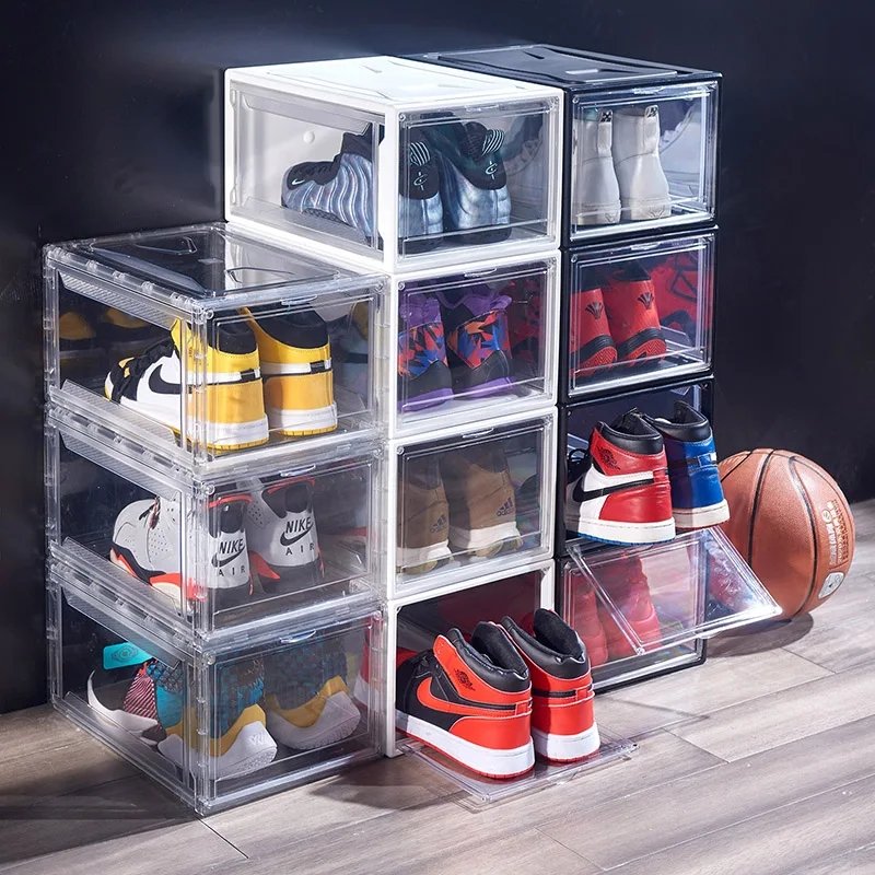 hot selling products 2024 Shoe box organizer plastic transparent acrylic shoe box storage sneaker box