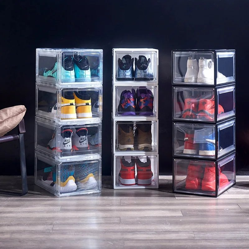 hot selling products 2024 Shoe box organizer plastic transparent acrylic shoe box storage sneaker box