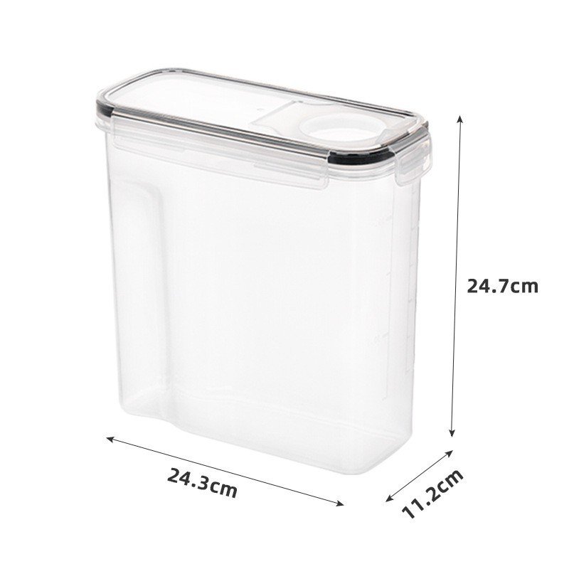 4L 4pcs Kitchen bulk food Cereal Containers Storage Airtight Food Storage Container Set Cereal Dispenser For Pantry Organization