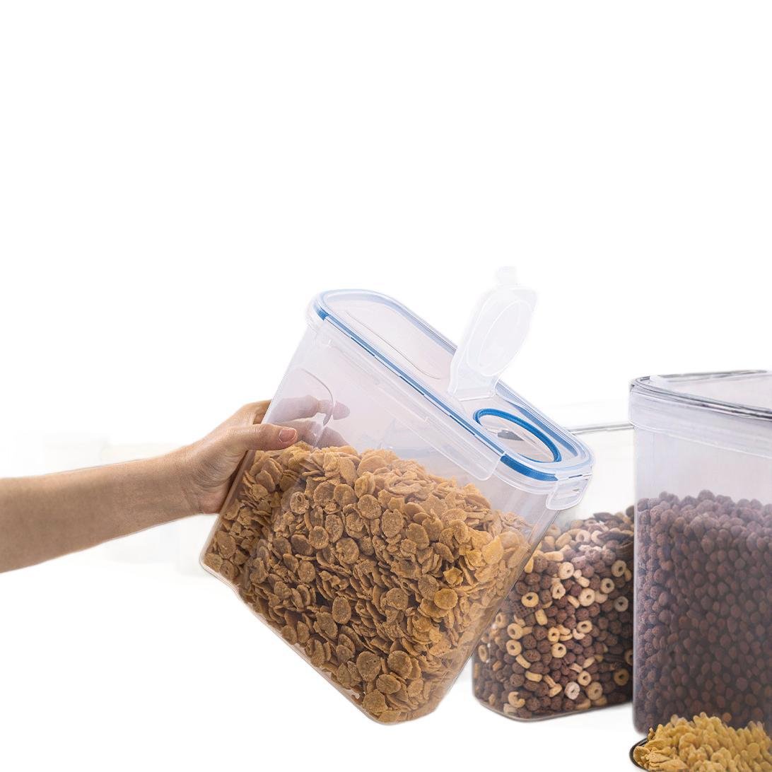 4L 4pcs Kitchen bulk food Cereal Containers Storage Airtight Food Storage Container Set Cereal Dispenser For Pantry Organization