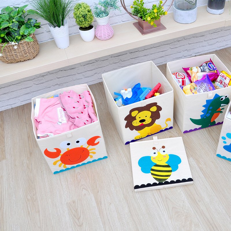 Cartoon Storage Box Foldable Large Capacity Baby Organizer Toy Storage Chest Kids Basket Organizer Kids Toy Kids Storage Boxes