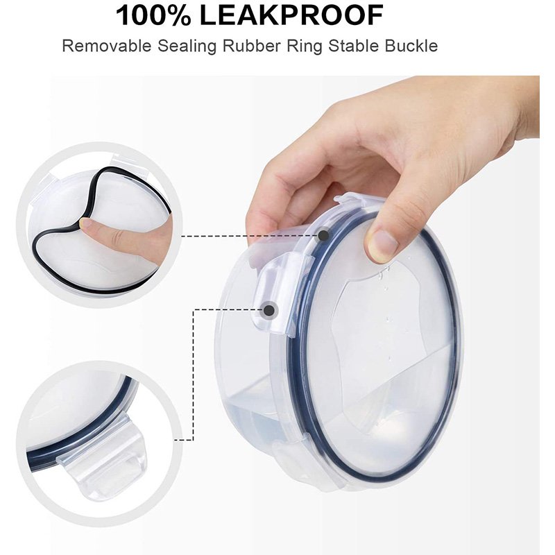 24 Pcs BPA Free Clear Plastic Kitchen and Pantry Organization Meal Prep Lunch Airtight Lids Food Storage Container Set