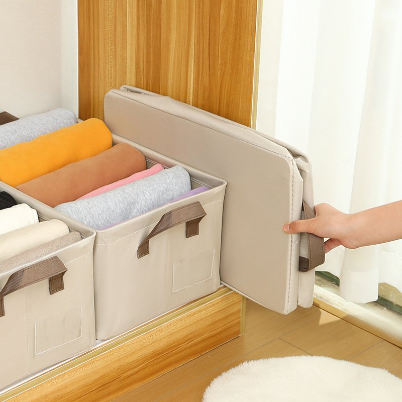 Fabric Storage Box Wardrobe Organizer Clothes Collapsible Clothes Organizer Box for Jeans
