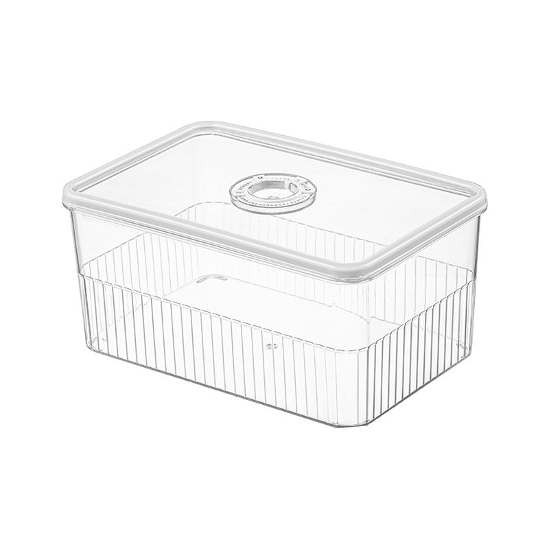 Plastic Refrigerator Food Container Transparent Clear PET Kitchen Storage Fresh-keeping storage box With Lid Fridge Organizer