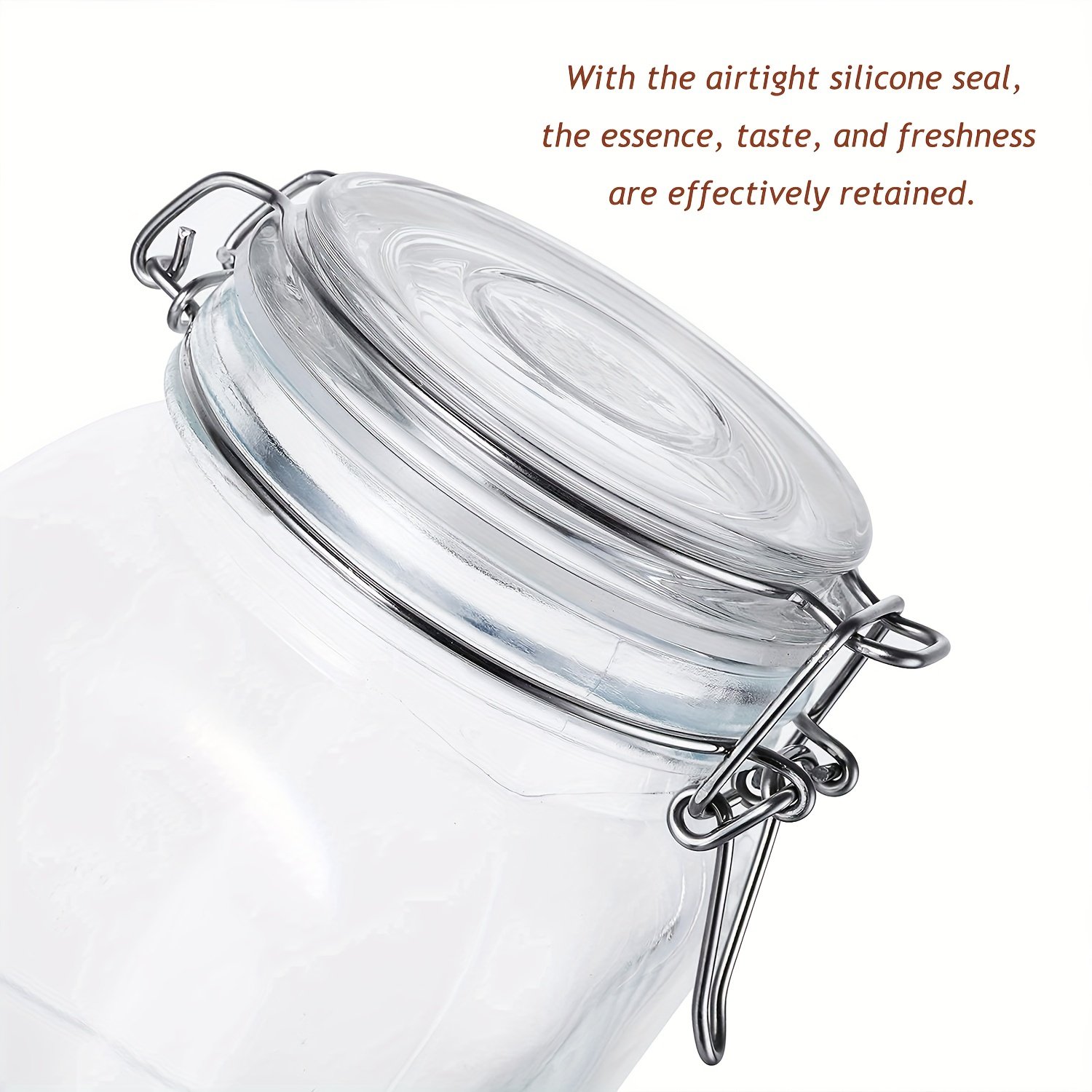 YOLOME HOME 1pcs/70 oz Glass Food Storage Jar Set Kitchen Storage with Sealing Clamp Lid for Cereal Coffee Pasta Cans