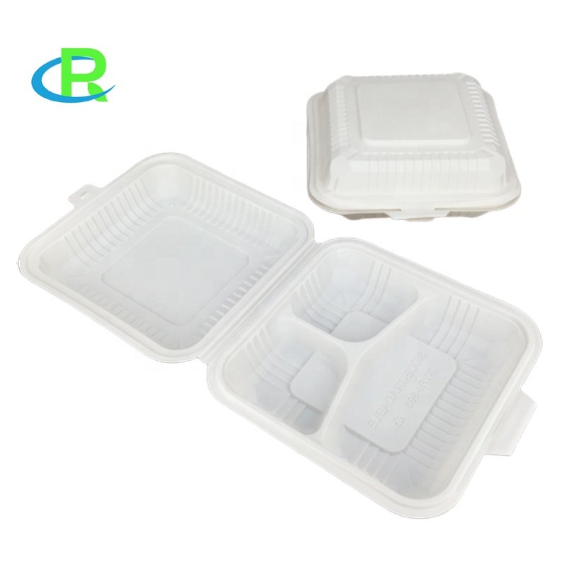 Wholesale Hot Dog Lunch Box Disposable Biodegradable Cornstarch Clamshell Box
