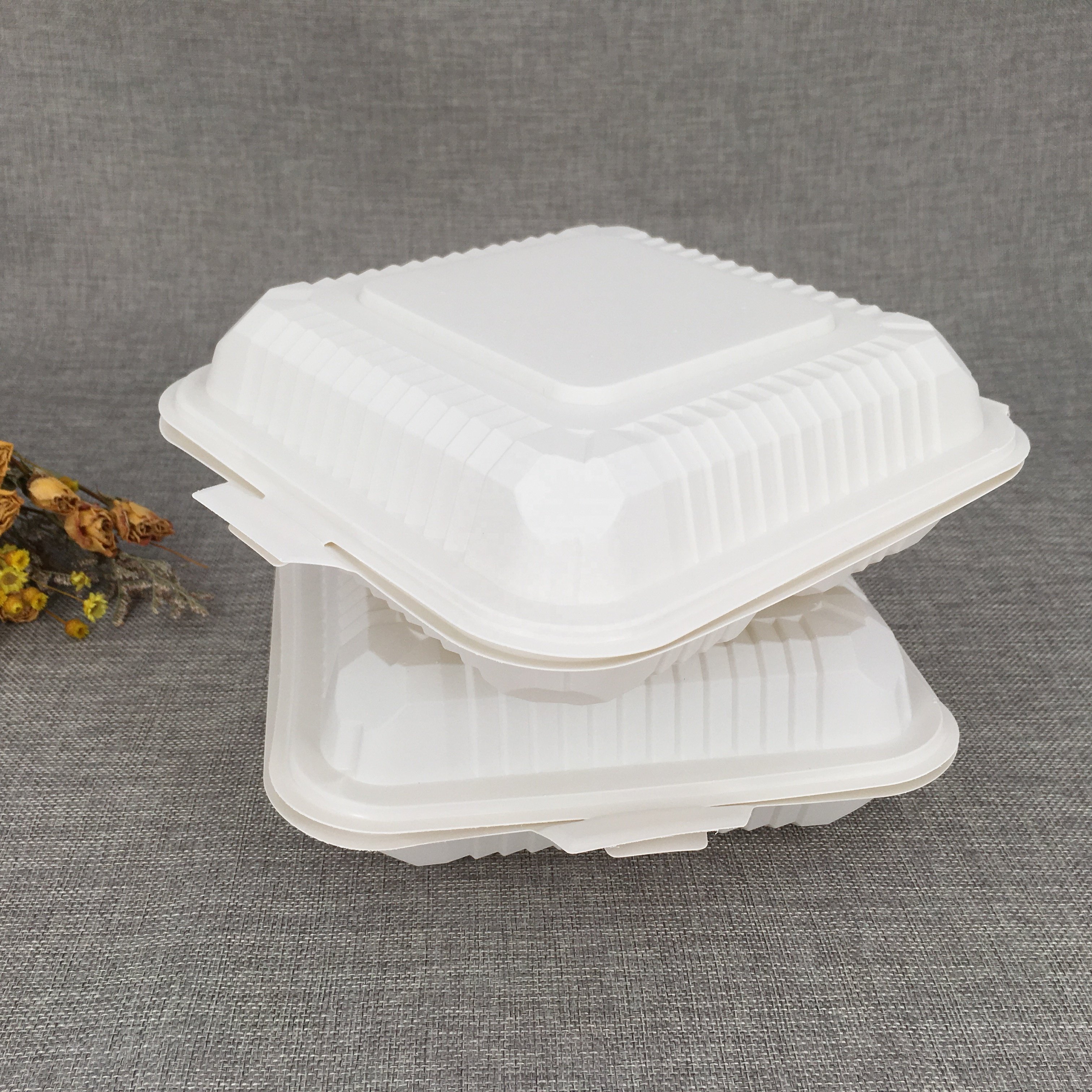 Wholesale Hot Dog Lunch Box Disposable Biodegradable Cornstarch Clamshell Box