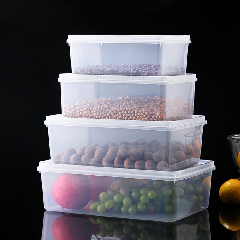High Quality Airtight Bulk Transparent Plastic Food Storage Container Fresh keeper Box Set With Lids