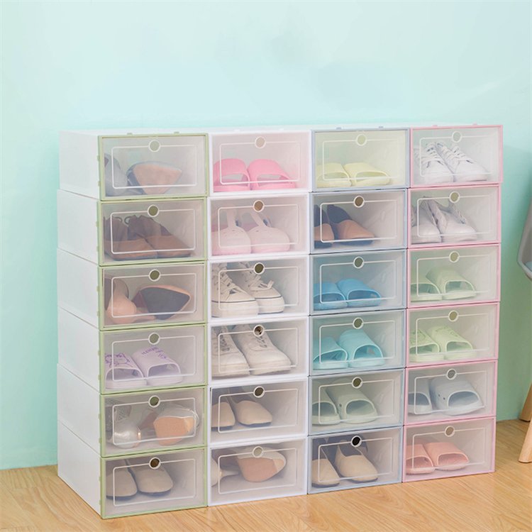 Shoe Box Foldable Colorful Shoes Box Stackable Plastic Plastic Household Multifunction Plastic Drawer Storage Modern Ningbo Port
