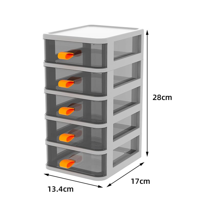 F1-577 Transparent Desktop Drawer Type Desk Storage Drawers Cabinet Cabinet Plastic Mini Stationery Storage Box