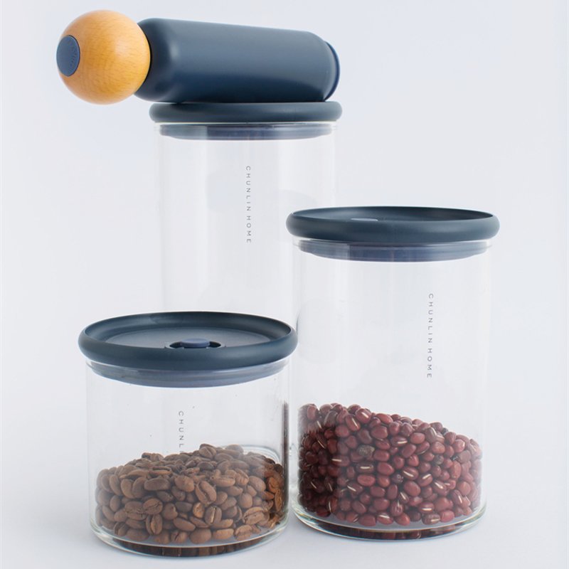 Fashionable Customized Clear Eco Friendly Glass Storage Container Kitchen Sealed Food Storage