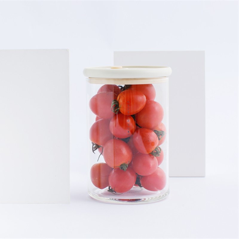 Fashionable Customized Clear Eco Friendly Glass Storage Container Kitchen Sealed Food Storage
