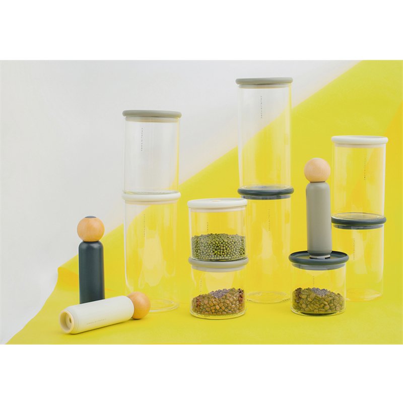 Fashionable Customized Clear Eco Friendly Glass Storage Container Kitchen Sealed Food Storage