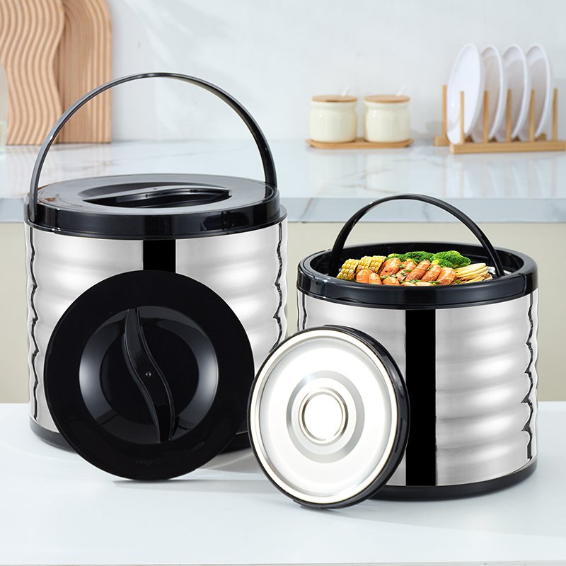 3pcs Set Thermos Food Storage & Container Premium Quality Eco Metal Molding Portable Stainless Steel for Home Kitchen CLASSIC