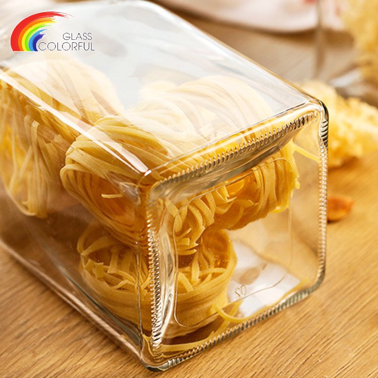 cheap food grade transparent empty glass jars food storage