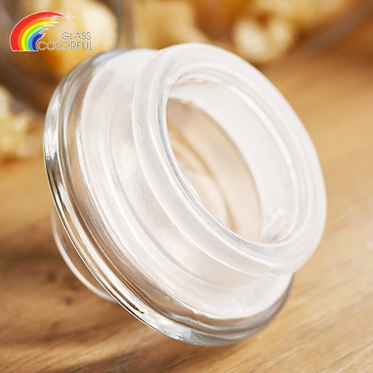 cheap food grade transparent empty glass jars food storage