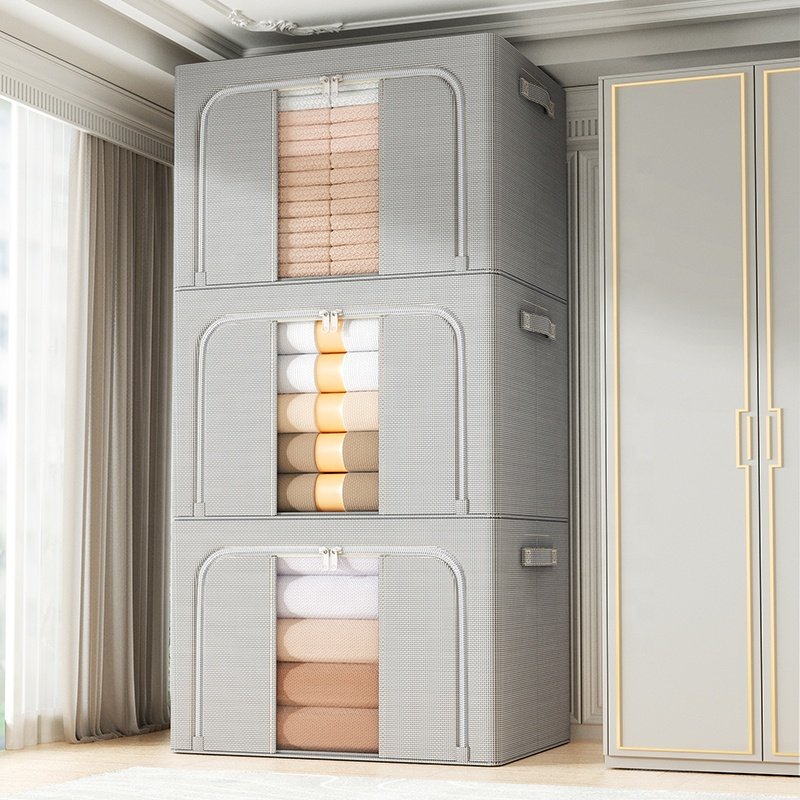 wholesale price clothes storage containers wardrobe organizer 100l collapsible storage box product closet accessories