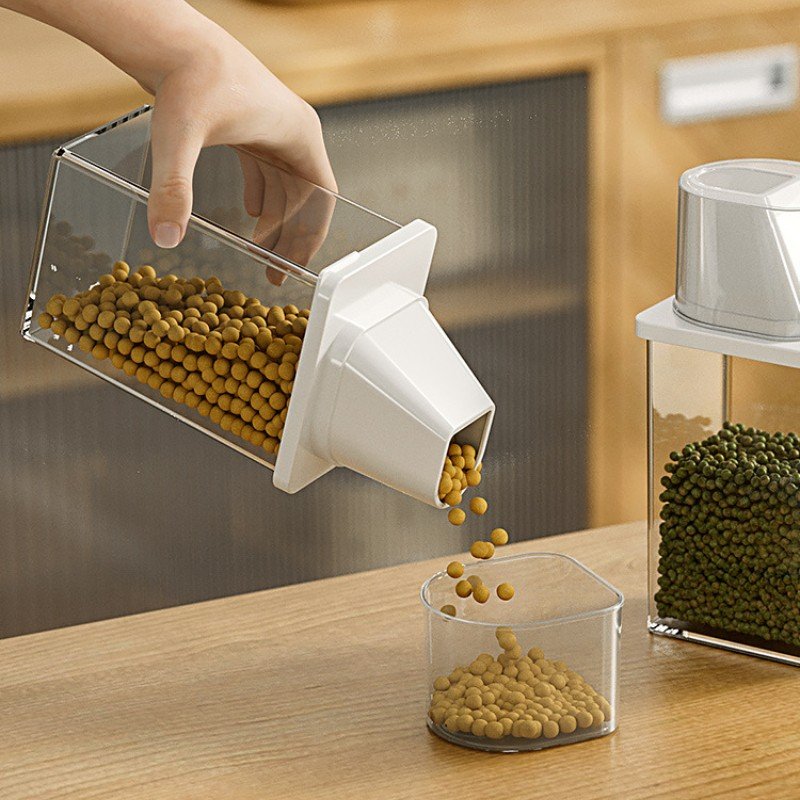 Large 1.2L Transparent Food Plastic Storage Box Grain Container