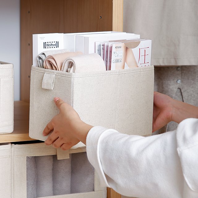 SHIMOYAMA Pants Storage Organizer For Closet Foldable Non Woven Storage Box Fabric Jean Clothing Storage Organizers