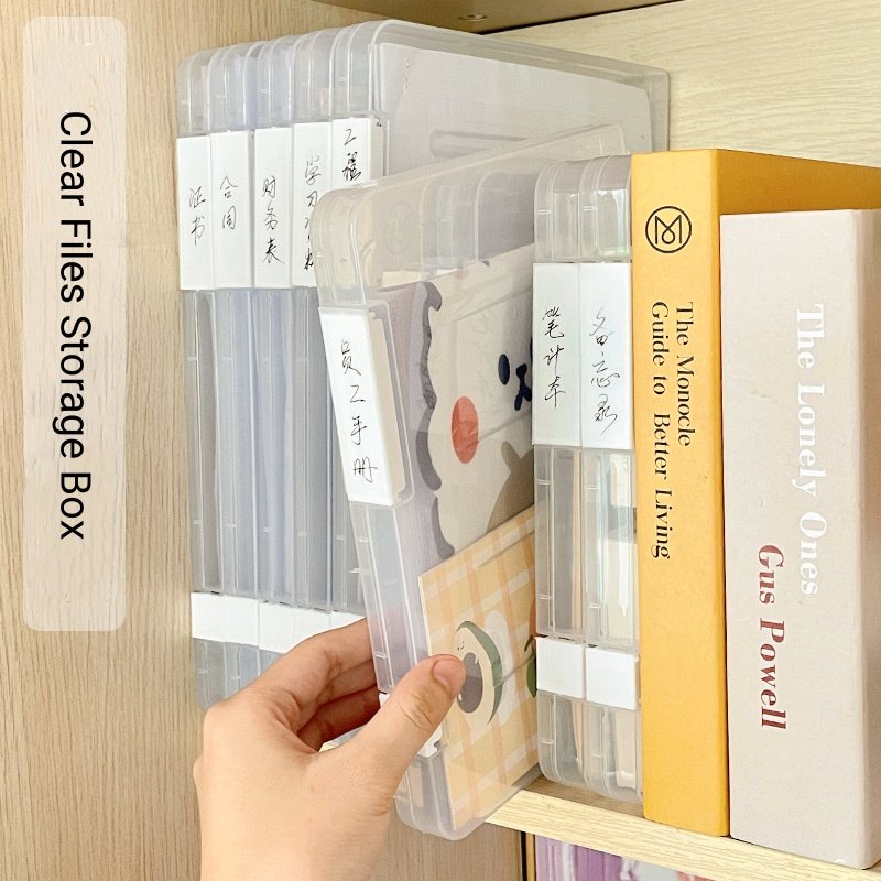 Wholesale A4 Paper Storage Box For School Student Office Document File Folder Desktop Classification Storage Box