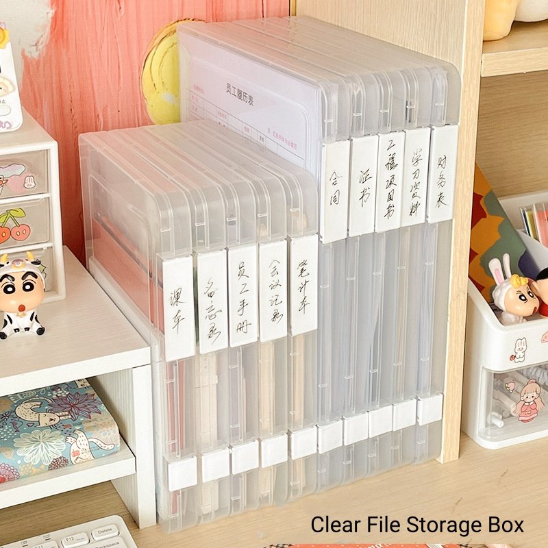 Wholesale A4 Paper Storage Box For School Student Office Document File Folder Desktop Classification Storage Box